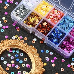 60G 10 Colors Plastic Paillette Beads&nbsp;FIND-YW0001-43