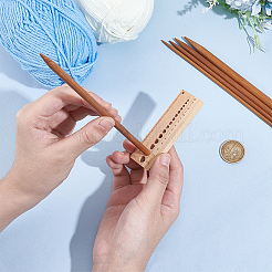 1Pc Rectangle Wooden Knitting Needle Gauges&nbsp;TOOL-BC0002-94A