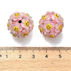 Polymer Clay Rhinestone Beads with Resin&nbsp;RESI-Z045-03C