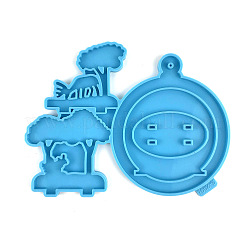 DIY Christmas Deer Pendant Food Grade Silicone Molds&nbsp;XMAS-PW0001-010B