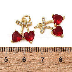 Brass Micro Pave Cubic Zirconia Pendants&nbsp;KK-S525-03G
