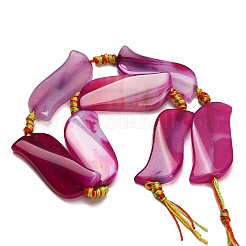 Dyed & Heated Natural Banded Agate Beads Strands&nbsp;GG-CBAB9C6-B04-01