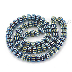 Electroplate Non-magnetic Synthetic Hematite Corrugated Beads Strands&nbsp;G-T061-108C