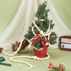 Round Wooden Beaded Garland for Christmas Tree Decoration&nbsp;AJEW-WH20019-62