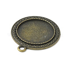 Tibetan Style Zinc Alloy Pendant Cabochon Settings&nbsp;LS-TIBEP-M004-08AB-NR