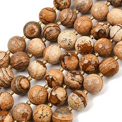 Natural Picture Jasper Beads Strands&nbsp;G-C249-A16-16mm