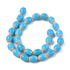 Handmade Millefiori Glass Oval Bead Strands&nbsp;LK-Z001-01A-03
