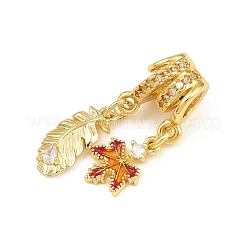 Brass Micro Pave Clear Cubic Zirconia Pendants&nbsp;CU-CBAD306-08G-02