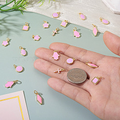 21Pcs 7 Styles Brass Enamel Charms&nbsp;KK-TA0003-19B
