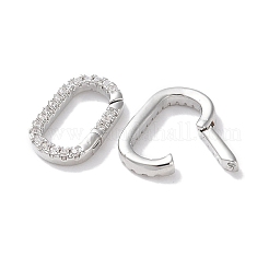 Rack Plated Brass Micro Pave Cubic Zirconia Clasps&nbsp;KK-Z039-06C-P