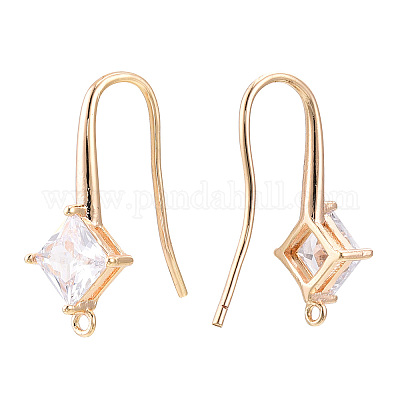 Brass Earring Hook&nbsp;ZIRC-Q019-002G-1