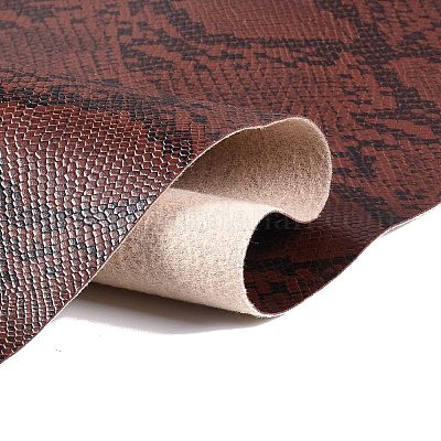 Snakeskin Pattern PU Leather Fabric&nbsp;DIY-XCP0002-54C-1