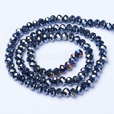 Electroplate Glass Beads Strands&nbsp;EGLA-A034-P1mm-B01-1