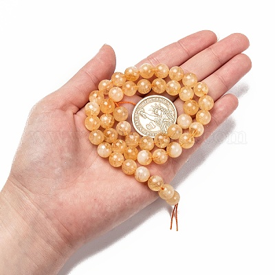Natural Citrine Beads Strands&nbsp;G-O166-10-8mm-1