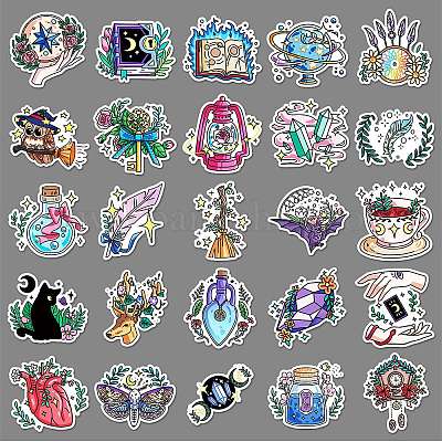 50Pcs PET Stickers&nbsp;PW-WGFF8CD-01-1