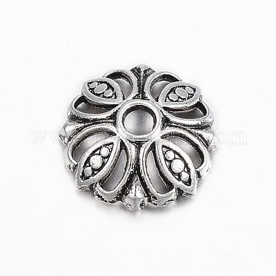 Tibetan Style Alloy Bead Caps&nbsp;PALLOY-ZN64104-AS-RS-1