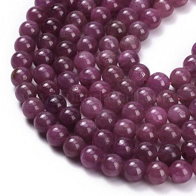 Natural Ruby Beads Strands&nbsp;G-L631-A01-5mm-AA-1