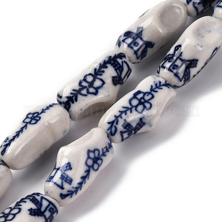 Handmade Porcelain Beads Strands PORC-I027-18A-1