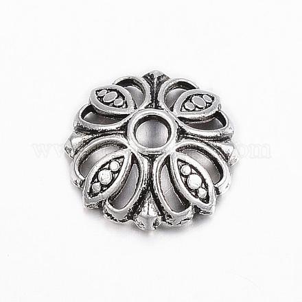 Tibetan Style Alloy Bead Caps&nbsp;PALLOY-ZN64104-AS-RS-1