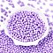 Opaque Baking Paint Glass Beads, Round, Lilac, 5.5x4.5~5mm, Hole: 1mm, about 2500pcs/pound