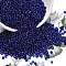 12/0 Glass Seed Beads, Silver Lined Round Hole, Round, Blue, 2mm, Hole: 1mm, about 3306pcs/50g