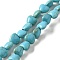 Synthetic Turquoise Dyed Beads Strands, Heart, Turquoise, 8x7.5x4.5mm, Hole: 1mm, about 53pcs/strand, 14.57''(37cm)