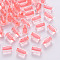 Transparent Acrylic Beads, Column, Light Coral, 10x7.5mm, Hole: 1.8mm, about 950pcs/500g