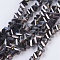 Electroplate Glass Beads Strands, Half Plated, Faceted, Triangle, Black Plated, 4.5x5x6mm, Hole: 1mm, about 83~89pcs/strand, 12.60 inch~12.99 inch(32~33cm)