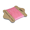 Waxed Nylon Cord, Pearl Pink, 0.55mm, about 21.87 yards(20m)/card