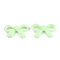 Opaque Acrylic Beads, Bowknot, Light Green, 18x30x5.5mm, Hole: 1.6mm, about 600pcs/500g