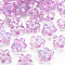 Transparent Acrylic Beads, AB Color, Flower, Violet, 14.5x15.5x7mm, Hole: 1.8mm, about 657pcs/500g