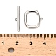 Brass Toggle Clasps&nbsp;KK-L229-011P-4