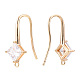 Brass Earring Hook&nbsp;ZIRC-Q019-002G-2