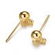 Brass Ball Post Ear Studs&nbsp;KK-C227-01G-1