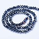 Electroplate Glass Beads Strands&nbsp;EGLA-A034-P1mm-B01-2