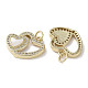 Brass Micro Pave Cubic Zirconia Pendants&nbsp;KK-G485-34A-G-2