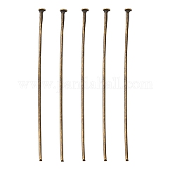 Iron Flat Head Pins, Antique Bronze, 50x0.75~0.8mm, about 4200pcs/1000g