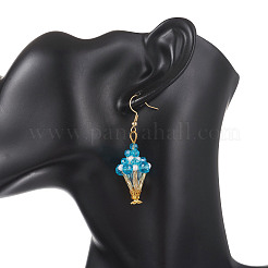 Glass Dangle Earrings&nbsp;EJEW-MZ00713-01