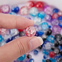150Pcs 5 Styles Baking Paint Crackle Glass Bead Strands&nbsp;CCG-SZ0001-07