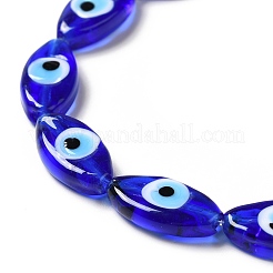 Handmade Evil Eye Lampwork Beads Strands&nbsp;LAMP-G154-06B