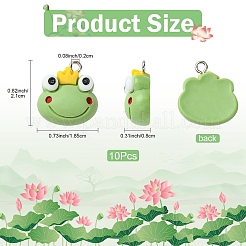 10Pcs Opaque Resin Pendants&nbsp;RESI-YW0005-01