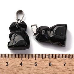 Natural Obsidian Pendants&nbsp;G-B127-08P-07