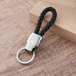 Braided PU Leather Keychains&nbsp;JI5354