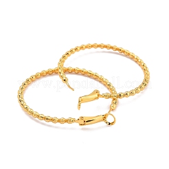 Grooved Large Ring Huggie Hoop Earrings for Women Girl&nbsp;KK-C224-04A-G
