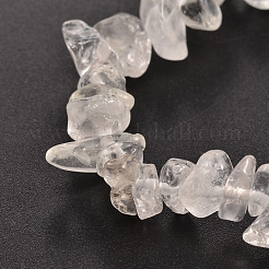 Chips Natural Quartz Crystal Beaded Stretch Bracelets&nbsp;BJEW-JB01826-05