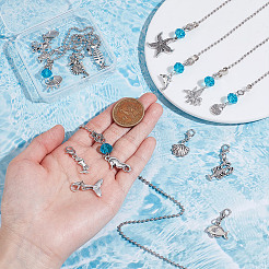 16Pcs Alloy Charms Ceiling Fan Pull Chain Extenders & Pendant Decoration Sets&nbsp;HJEW-NB00255