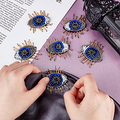Evil Eye Felt Cloth Patches&nbsp;PATC-WH0007-13