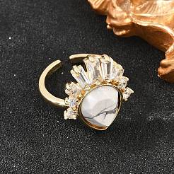 Brass with Mixed Stone Finger Rings&nbsp;GG-CBACC2B-07G