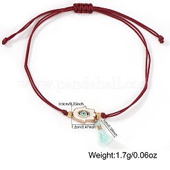 Hamsa Hand with Evil Eye Alloy Enamel Charm Bracelets&nbsp;GS7845-1