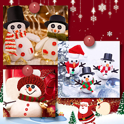 DIY Christmas Snowman Findings Kits&nbsp;DIY-SP0006-32